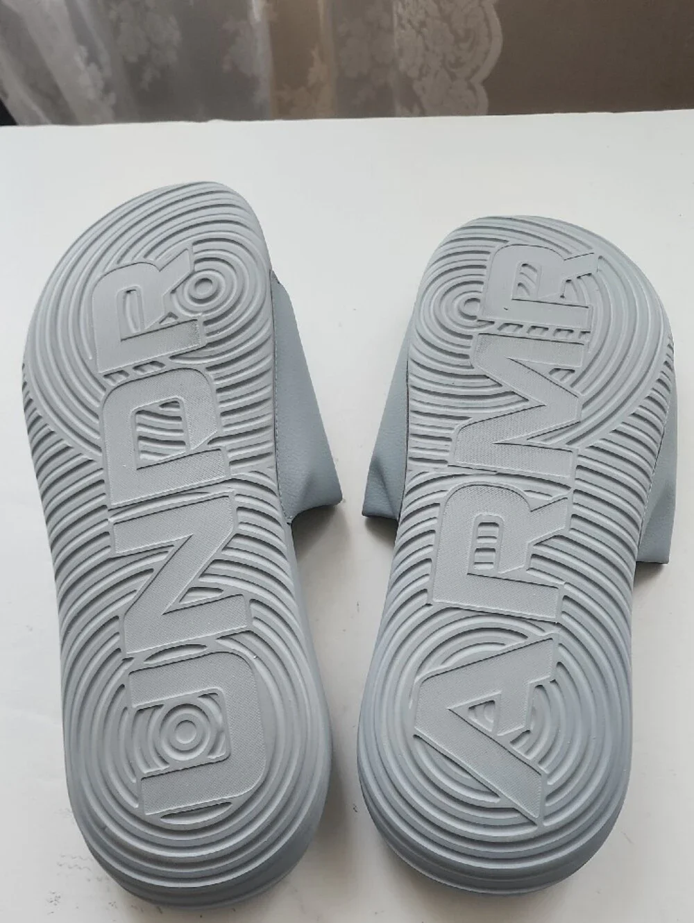 Under Armour Light Gray Logo Slide Sandals